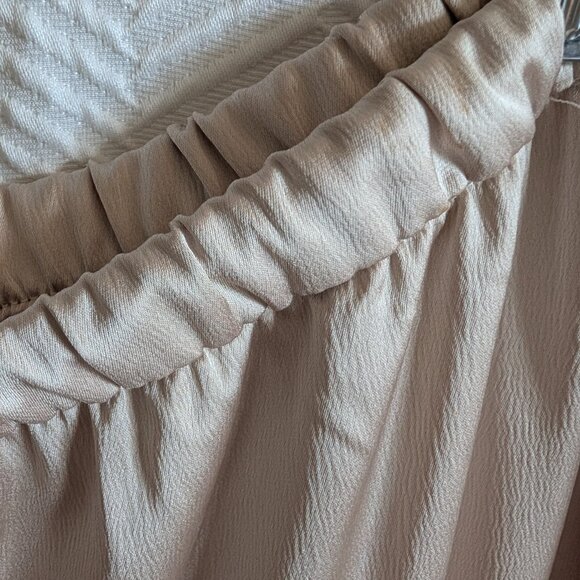 NWT Mango Satin Palazzo Trousers Pants Elastic Waist Drawstring Pull-on Large - Picture 6 of 11